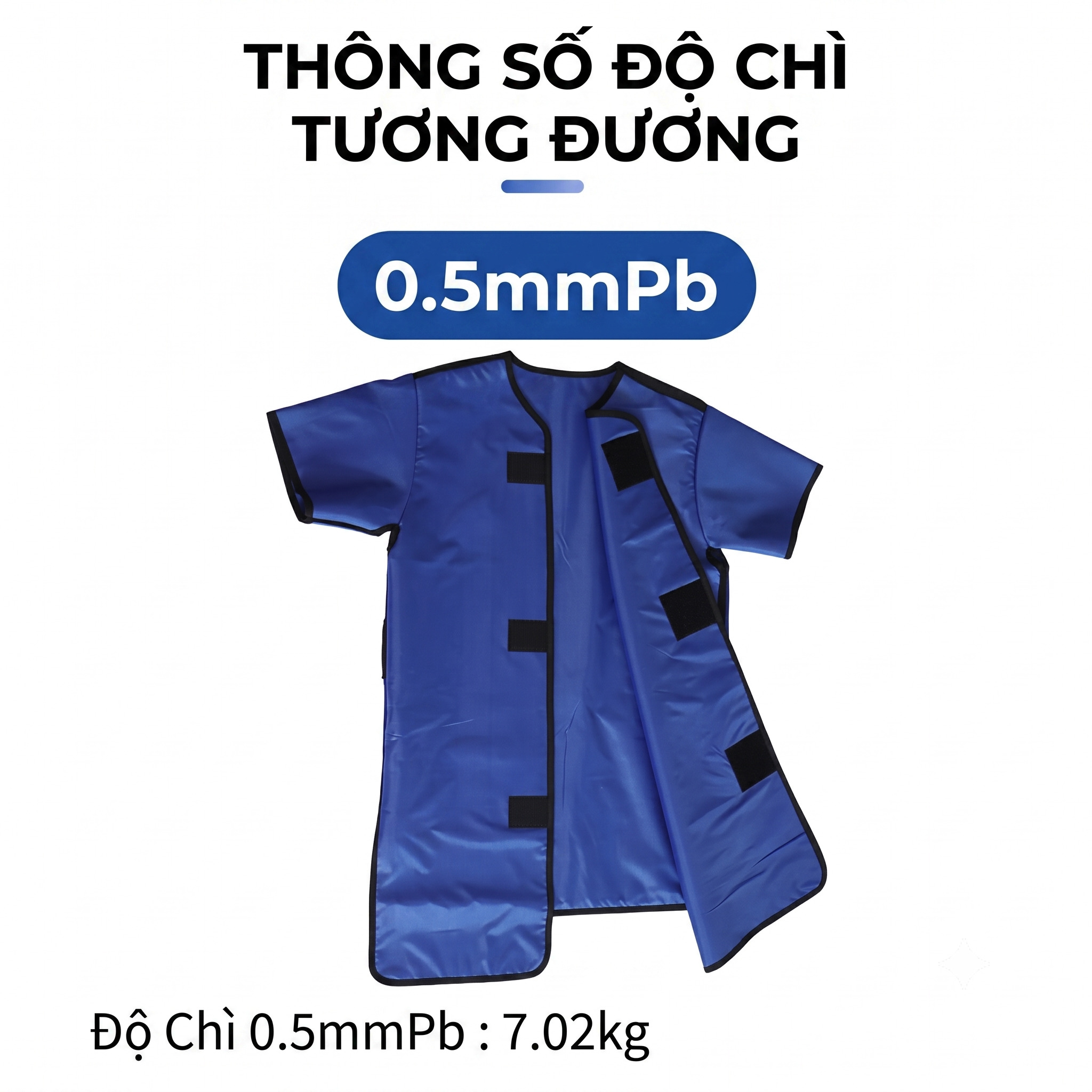 áo chì x quang tay ngắn 0,5mmpb